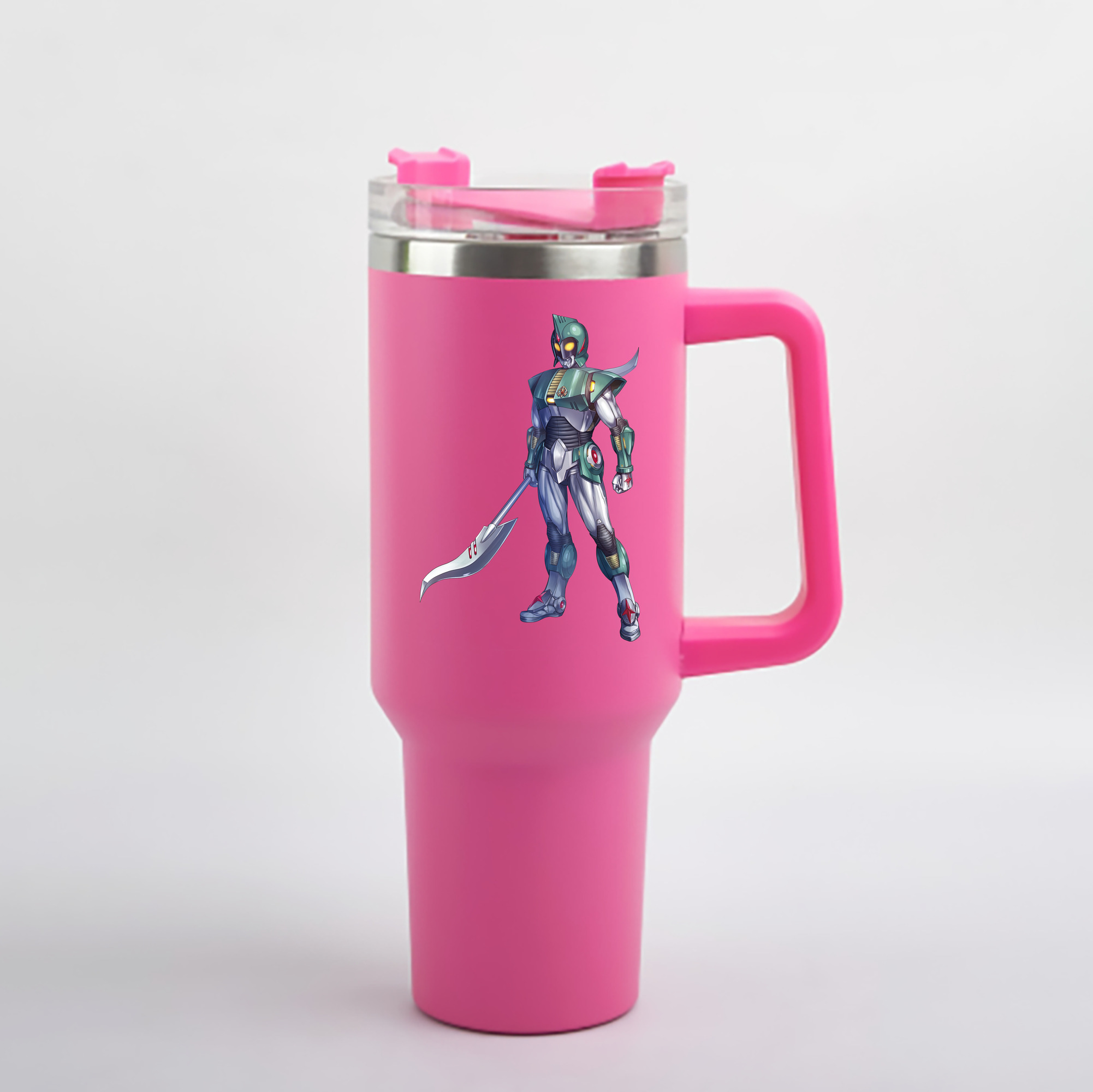 （画像用） ウルトラマン Ultraman 1200mL車用タンブラー - クリスタルステッカー（プラスチックストロー付き）